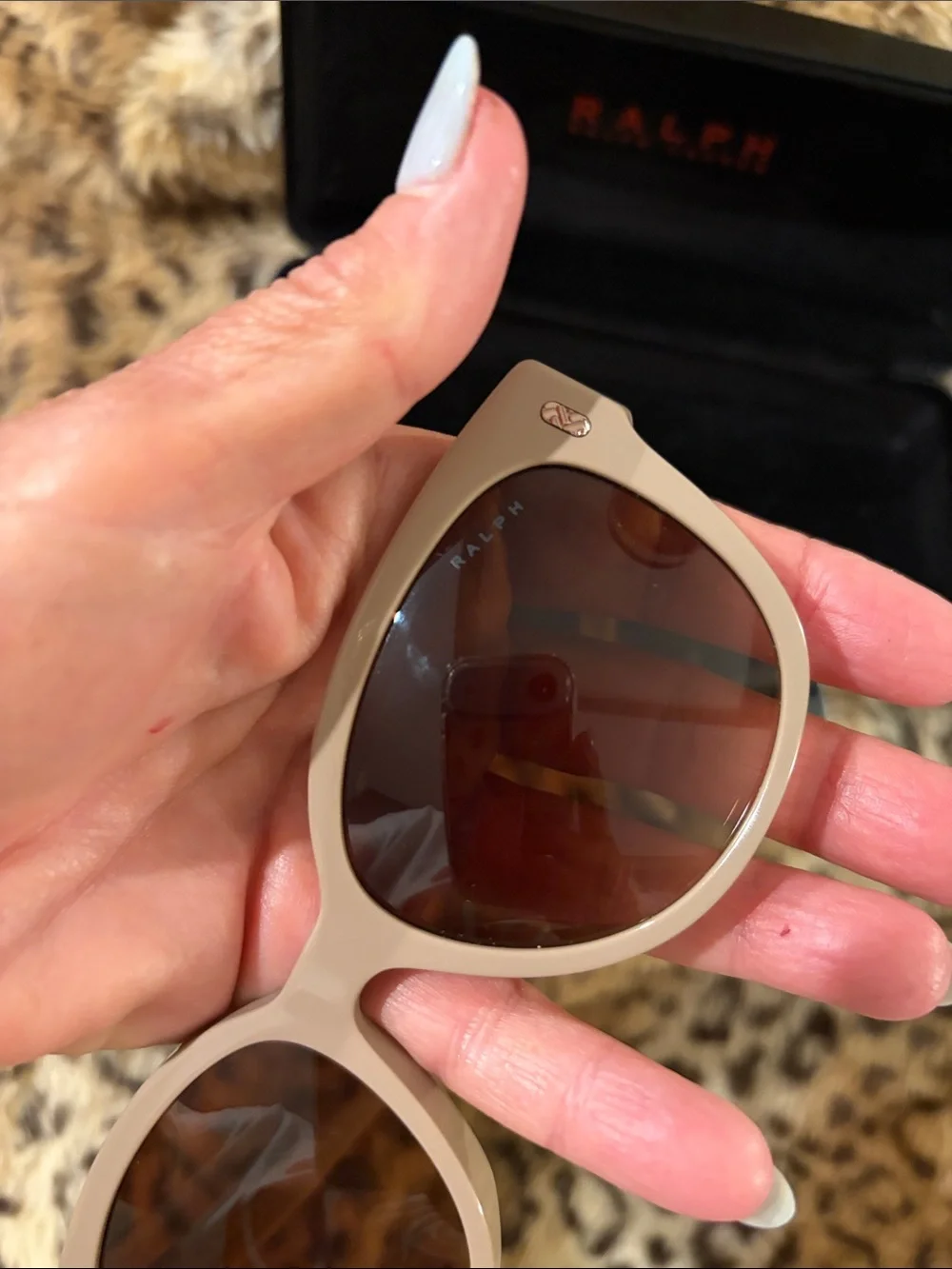 RALPH LAUREN cream colored sunglasses